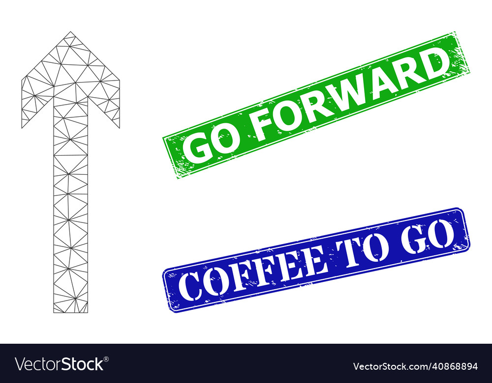 Textured go forward imprints and polygonal mesh Vector Image Textured go forward imprints and polygonal mesh