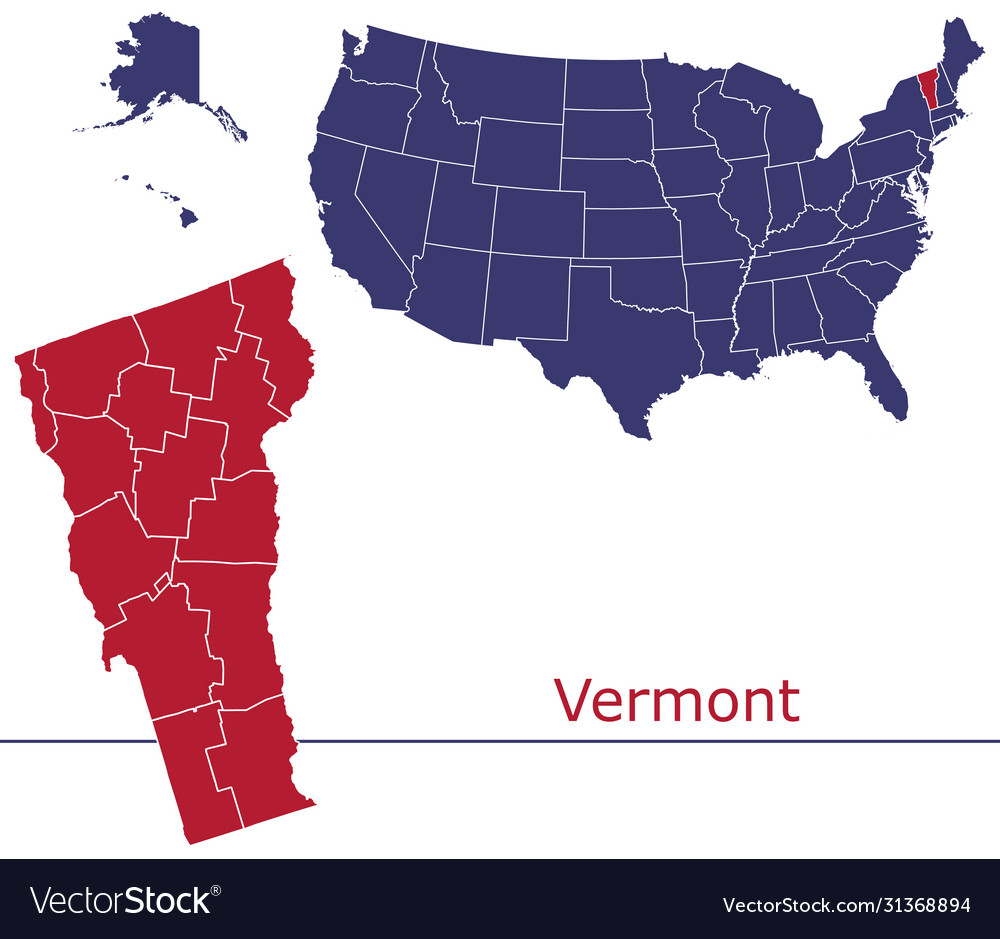 Vermont County Map