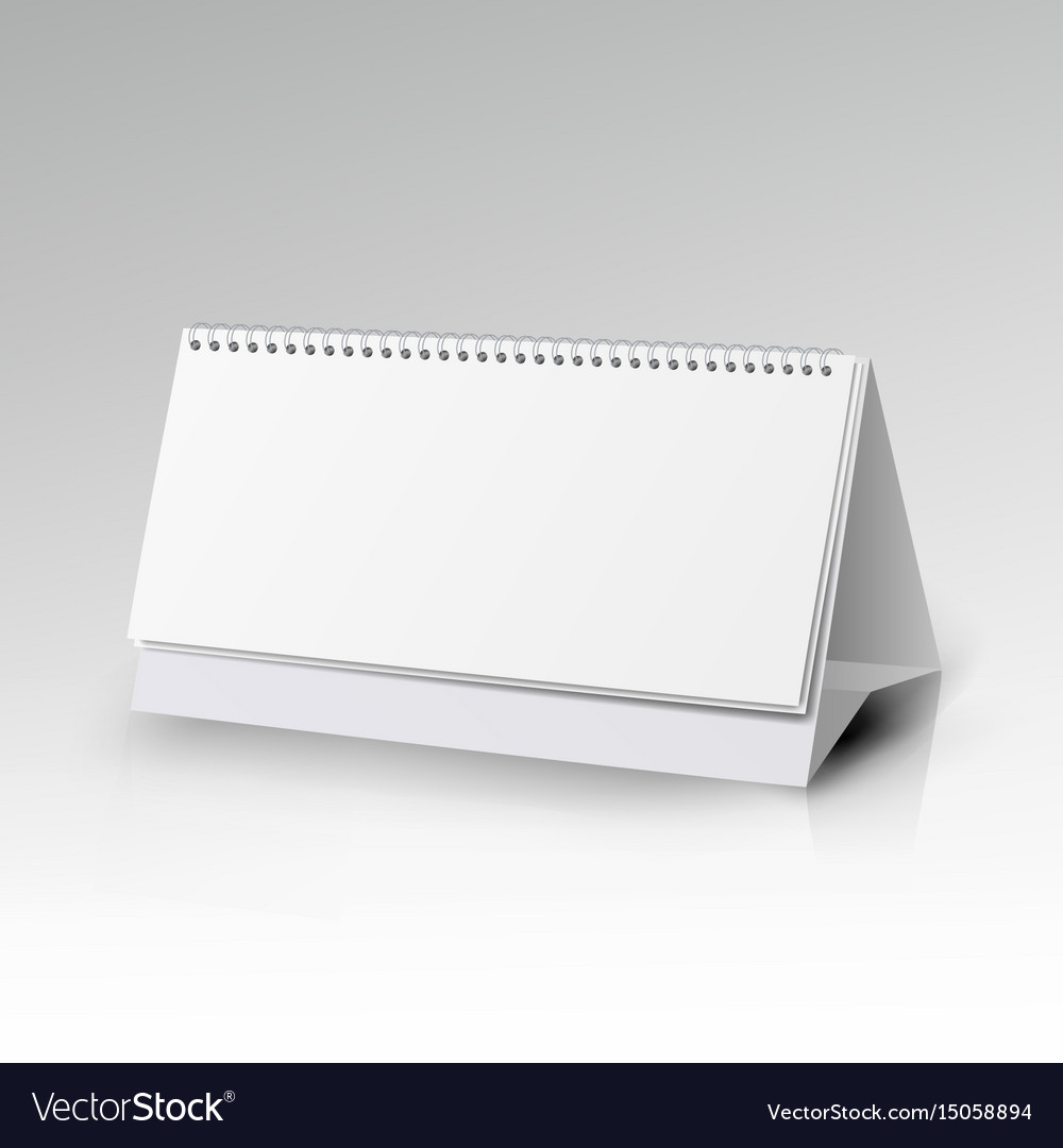 White blank paper desk spiral calendar