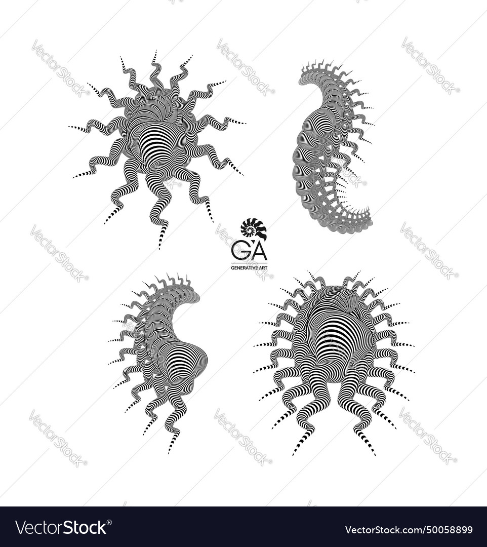 Abstract element for print or design black vector image Abstract element for print or design black