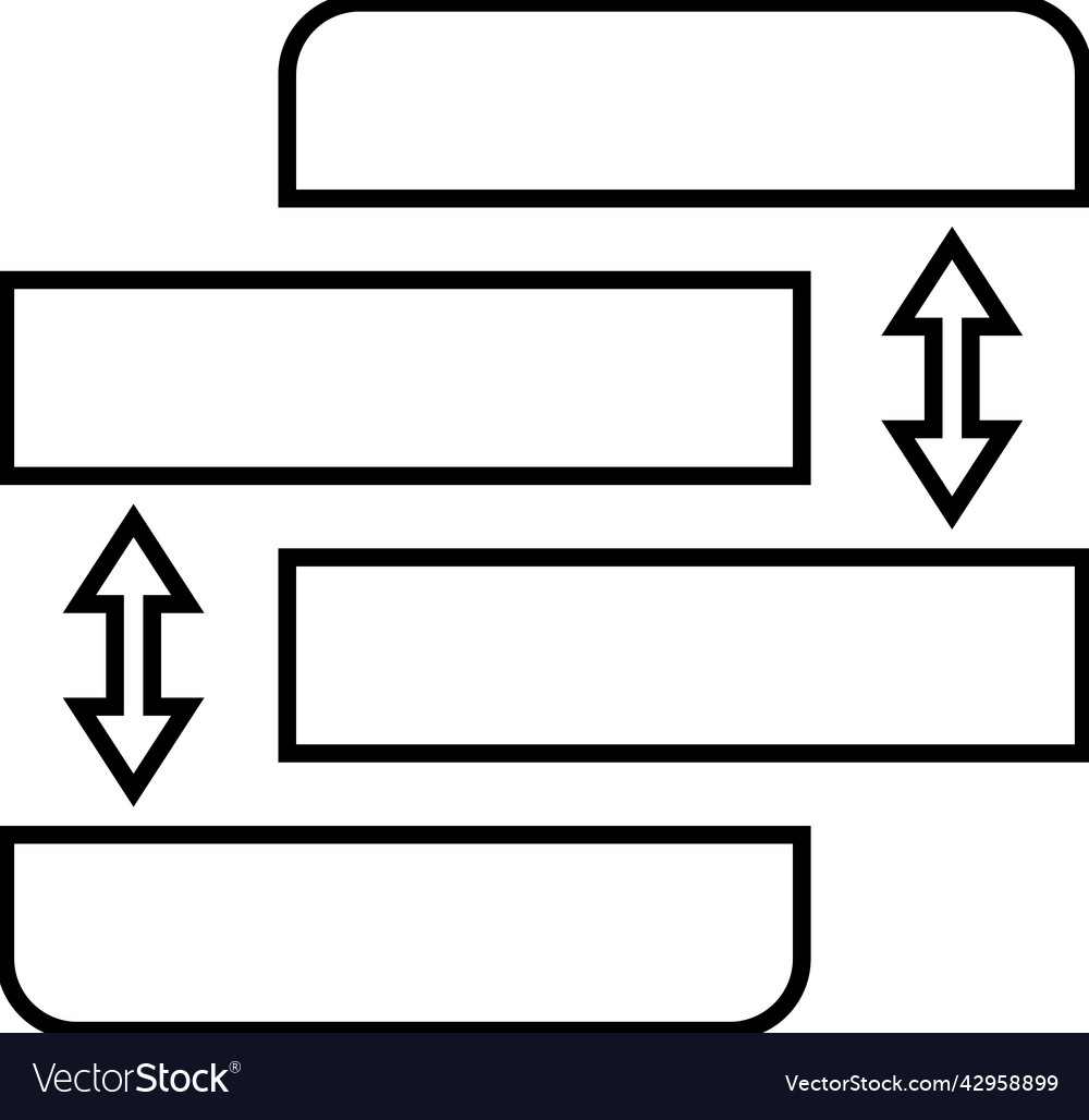 Agile prioritize priority outline icon line art vector image Agile prioritize priority outline icon line art