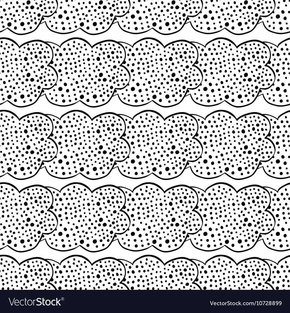 Black and white seamless pattern with decorative