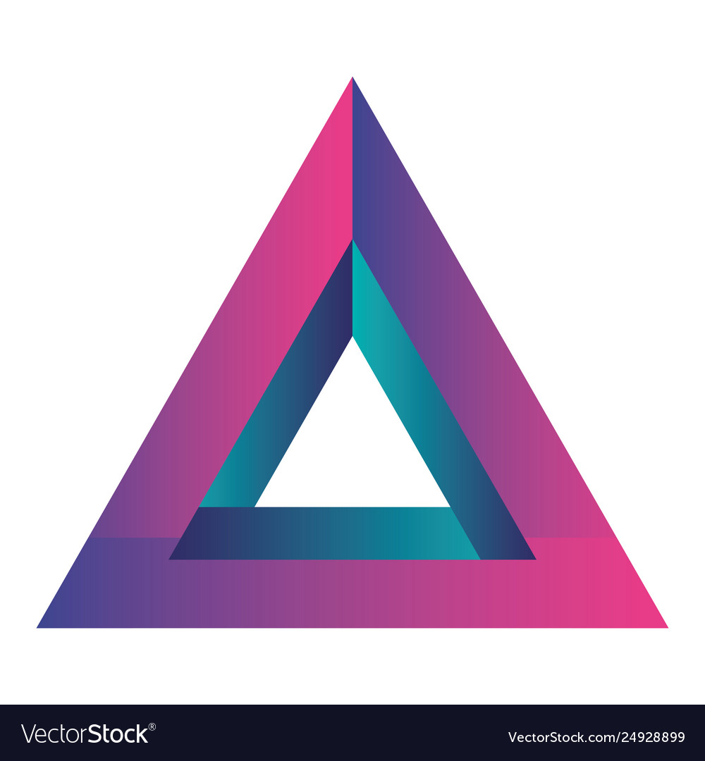 Business emblem with triangular shape