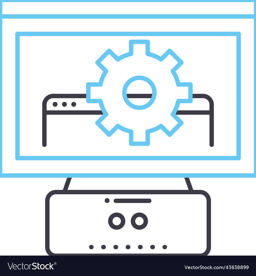 Engineering line icon outline symbol