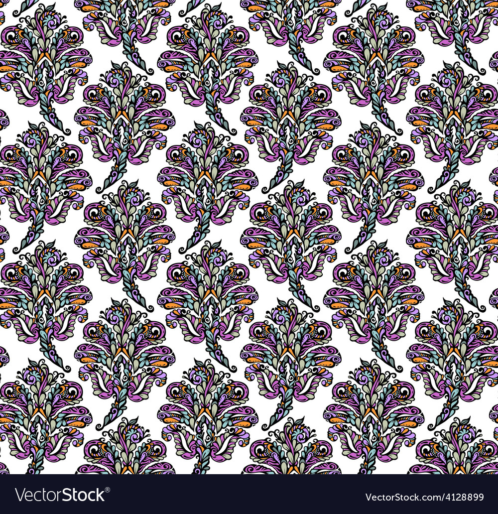 Floral seamless pattern in renaissance style Vector Image