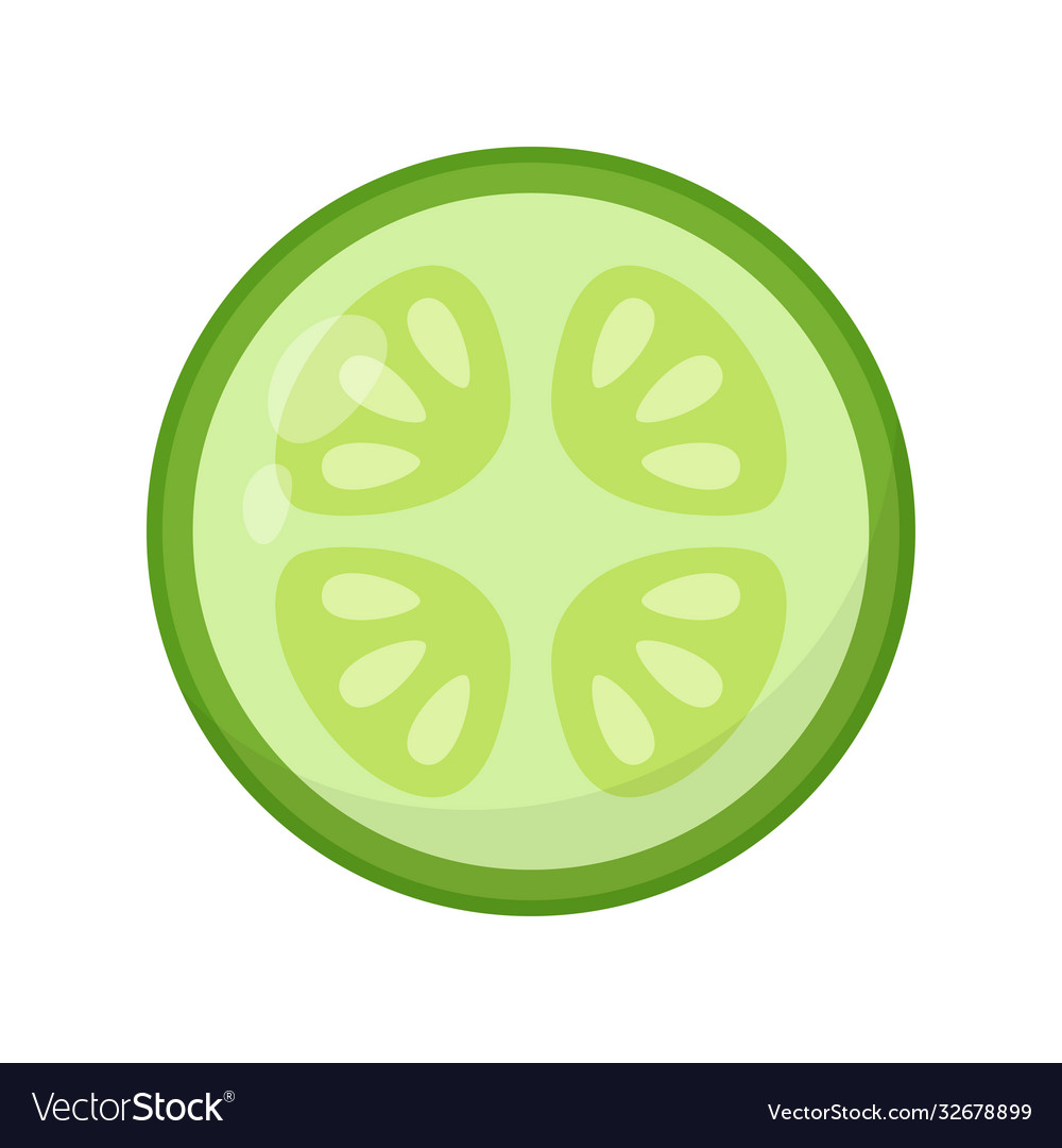 Fresh Cucumber Slice - Isolated