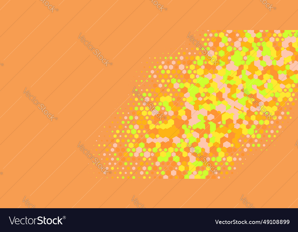 Geometric multi size hexagon with color