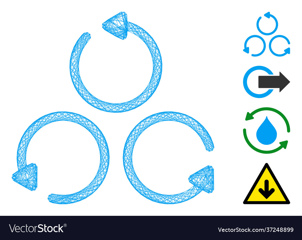 Linear rotation mesh vector image Linear rotation mesh