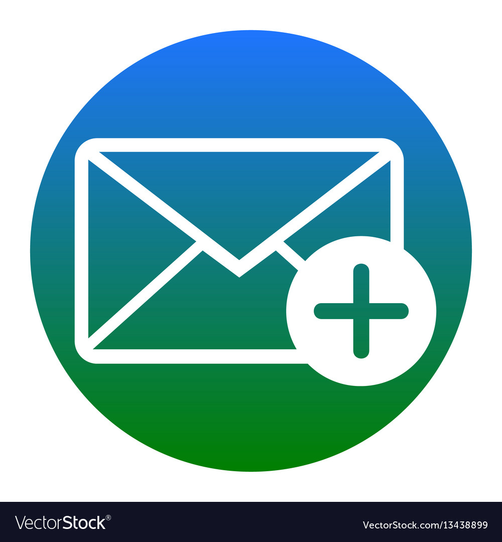 Mail sign with add mark