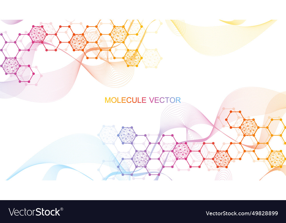 Modern science background with lines dots vector image Modern science background with lines dots