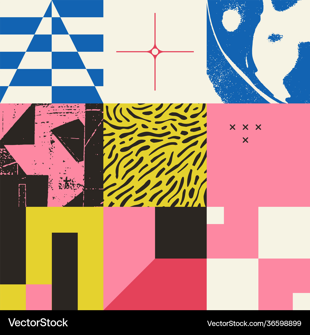 New retro pattern artwork design composition Vector Image