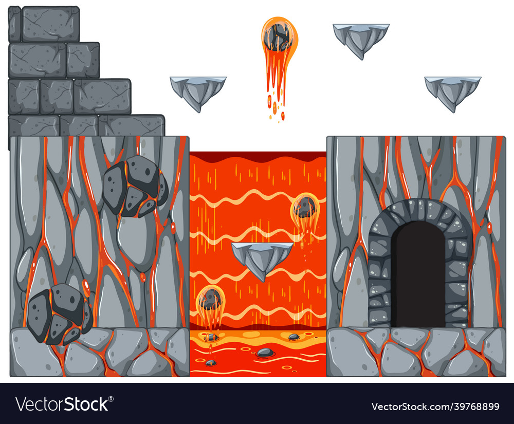 Platform game objects and elements vector image Platform game objects and elements