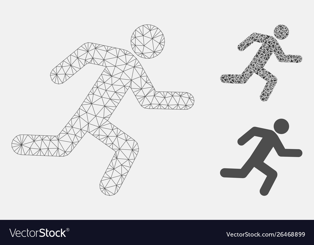 Running man mesh network model and triangle