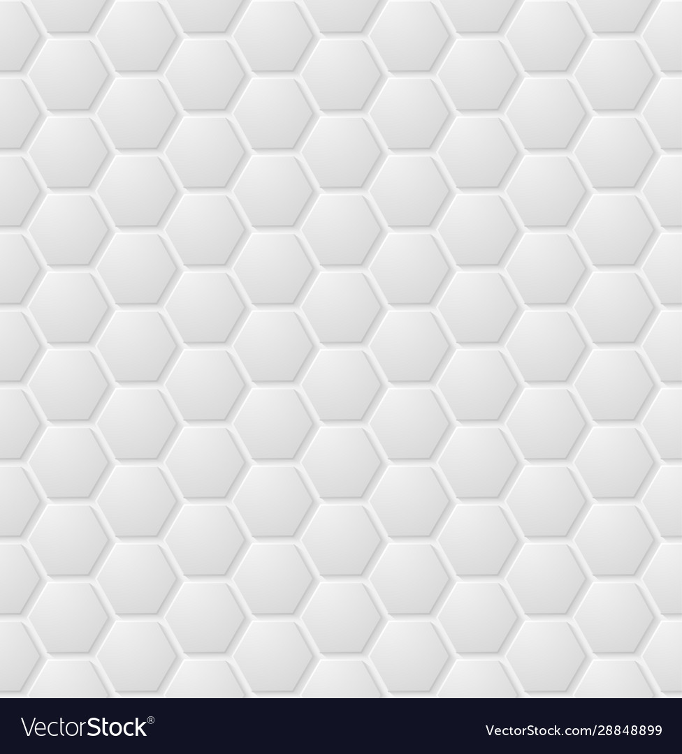 White Hexagon Pattern - Seamless