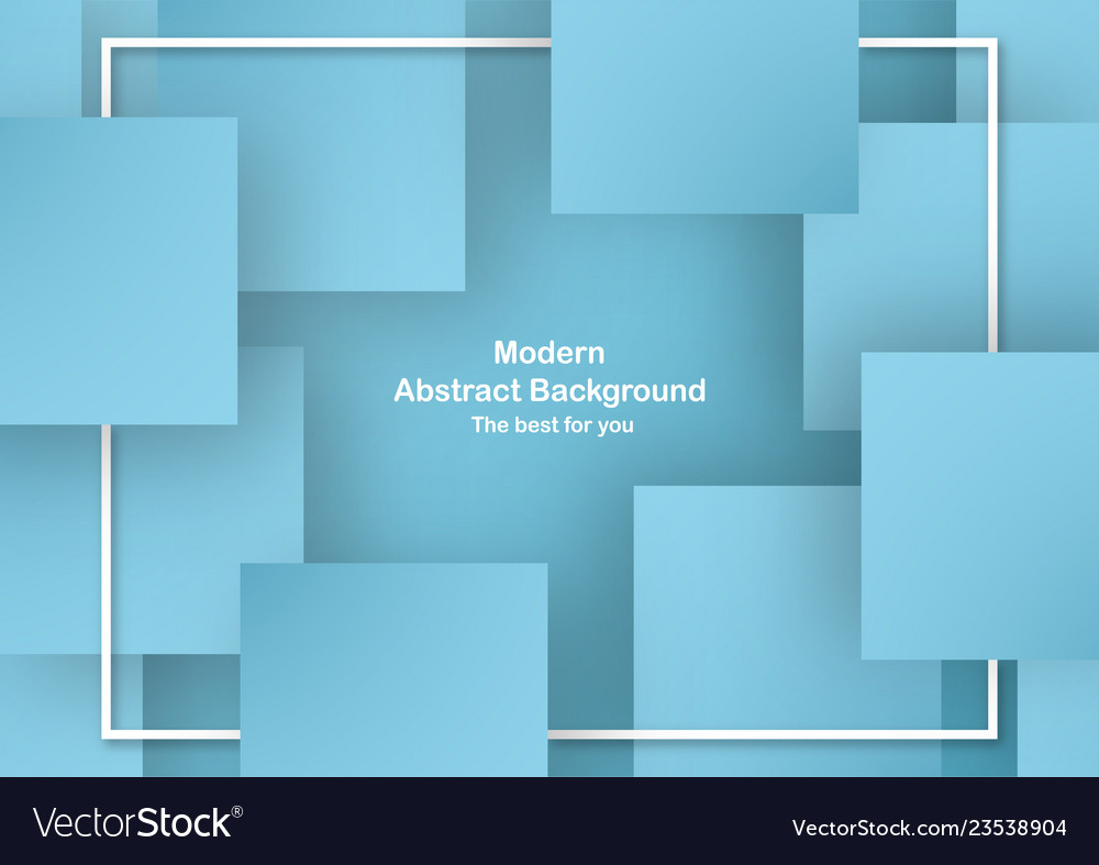 Abstract blue background in square shape vector image Abstract blue background in square shape