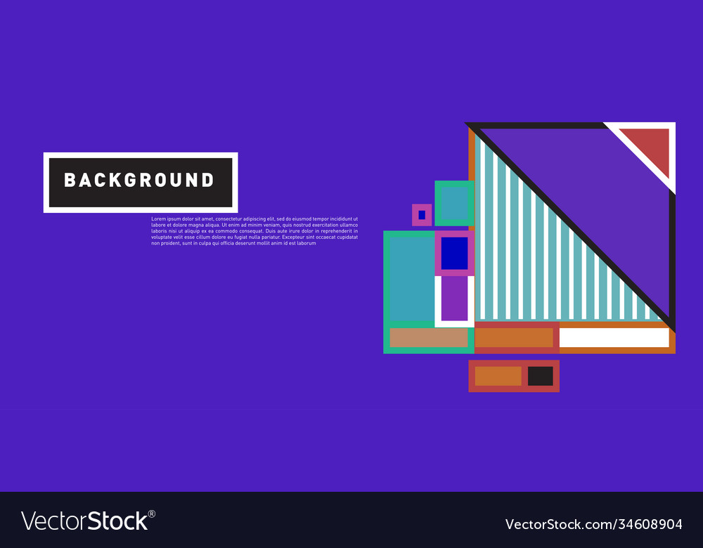 Abstract colorful rectangle background for banner Vector Image Abstract colorful rectangle background for banner