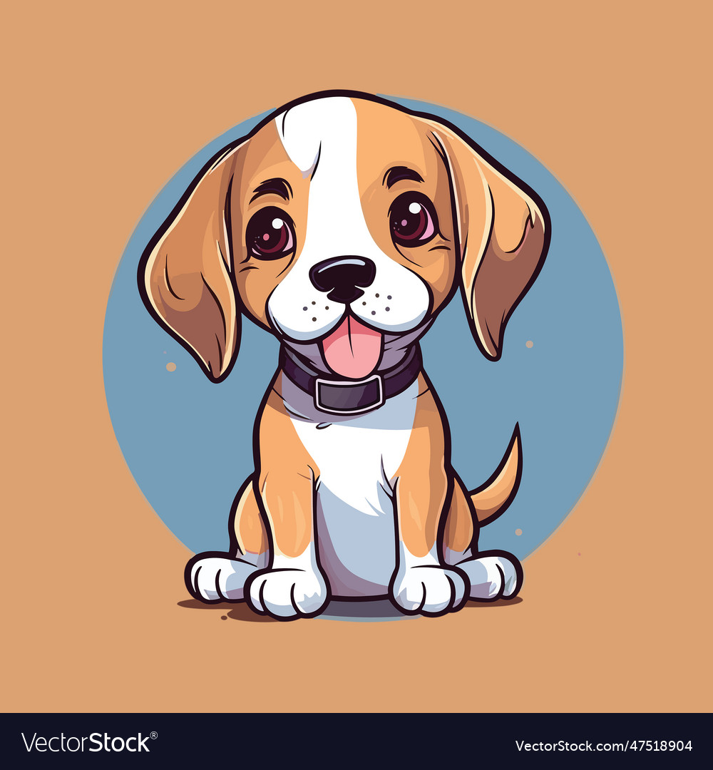 Adorable kawaii beagle puppy dog