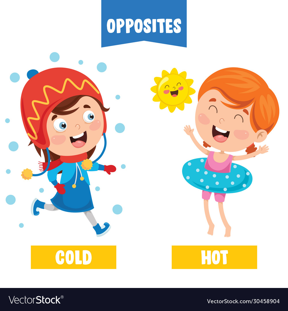 Cold and hot Royalty Free Vector Image - VectorStock