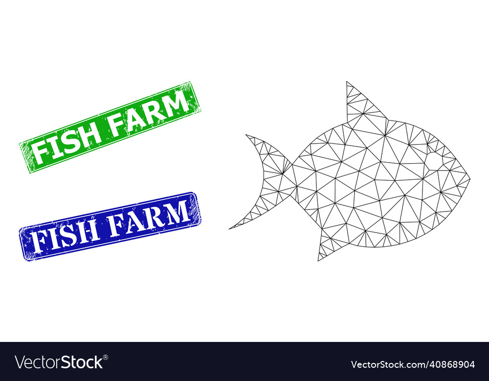 Distress Fischfarmdichtungen und dreieckige Maschen