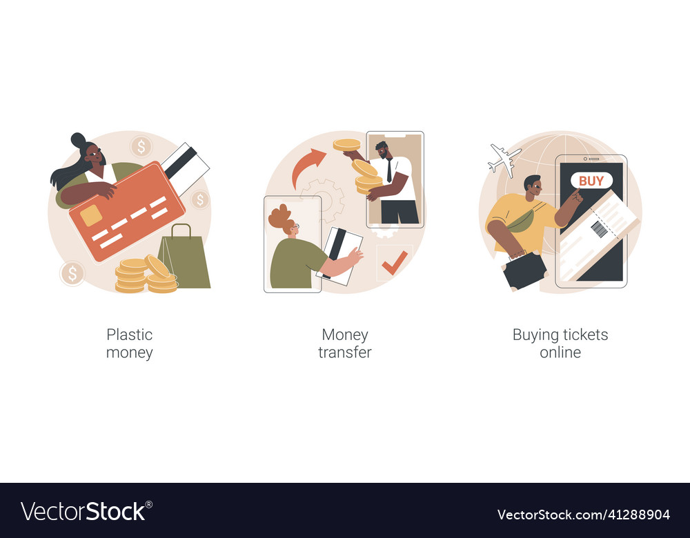 Electronic transactions abstract concept Vector Image Electronic transactions abstract concept