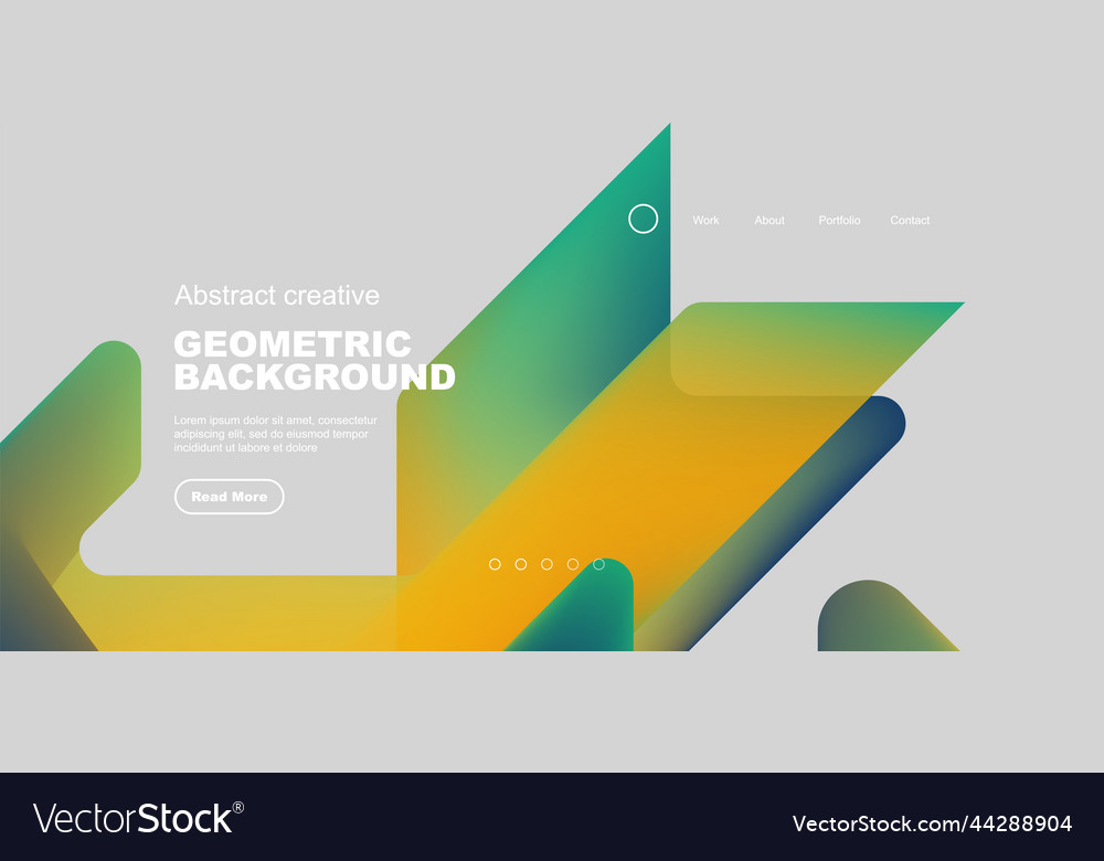Fluid gradient triangles landing page background Vector Image Fluid gradient triangles landing page background