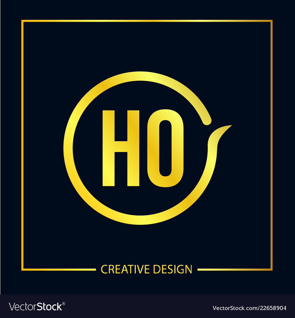 Initial letter ho logo template design Royalty Free Vector