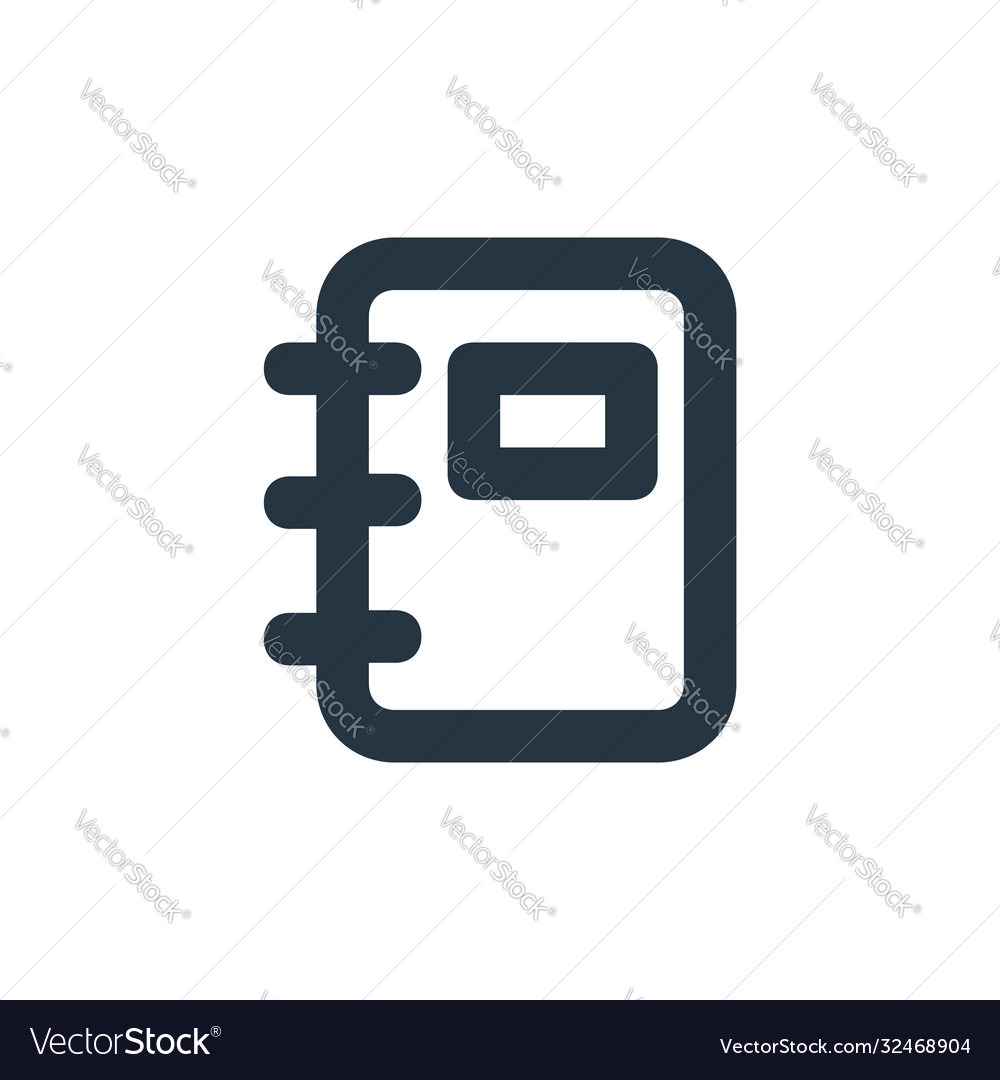 Notebook icon editable stroke