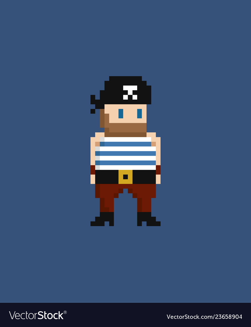 Pixel art - 8 bit pirate