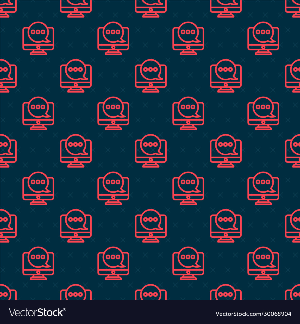 Red line new chat messages notification vector image Red line new chat messages notification