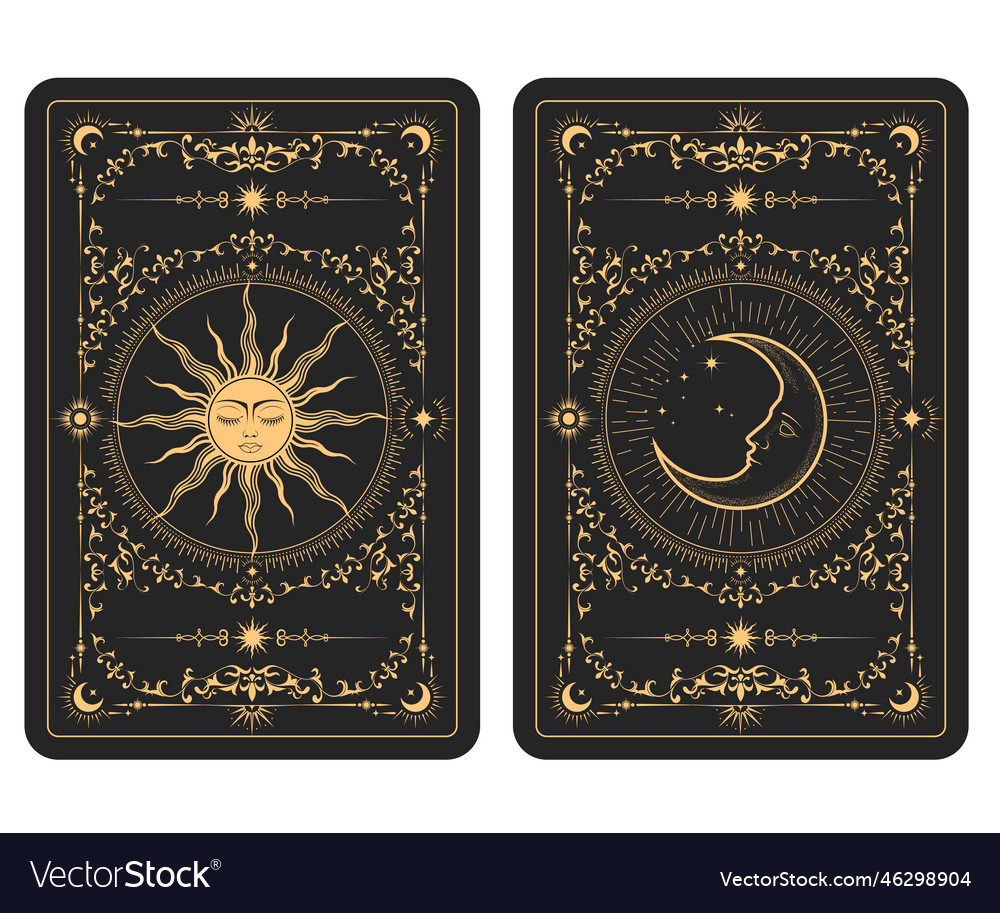 Reverse side of a tarot cards batch pattern vector image Reverse side of a tarot cards batch pattern