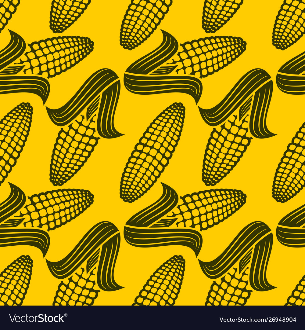 Seamless pattern with corn