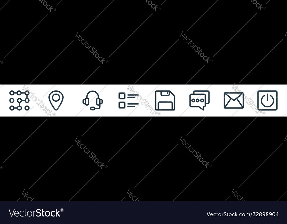 Ui line icons linear set quality vector image Ui line icons linear set quality
