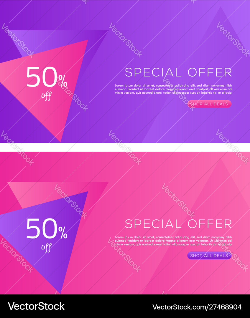 Web Banner Design Template Simple Poster Abstrac Vector Image