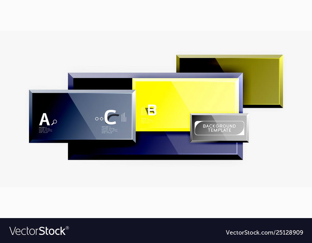 Abstract square composition for background banner vector image Abstract square composition for background banner