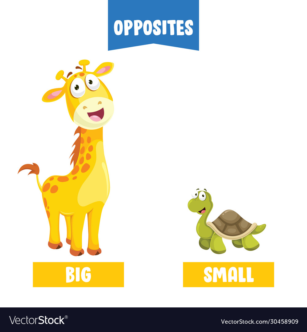 Big and small Royalty Free Vector Image - VectorStock