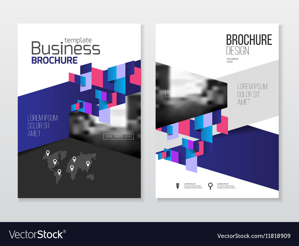 Business presentation with photo and geometric