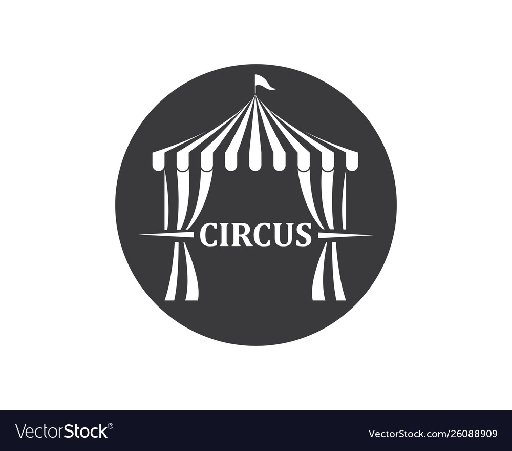 Circus tent logo template