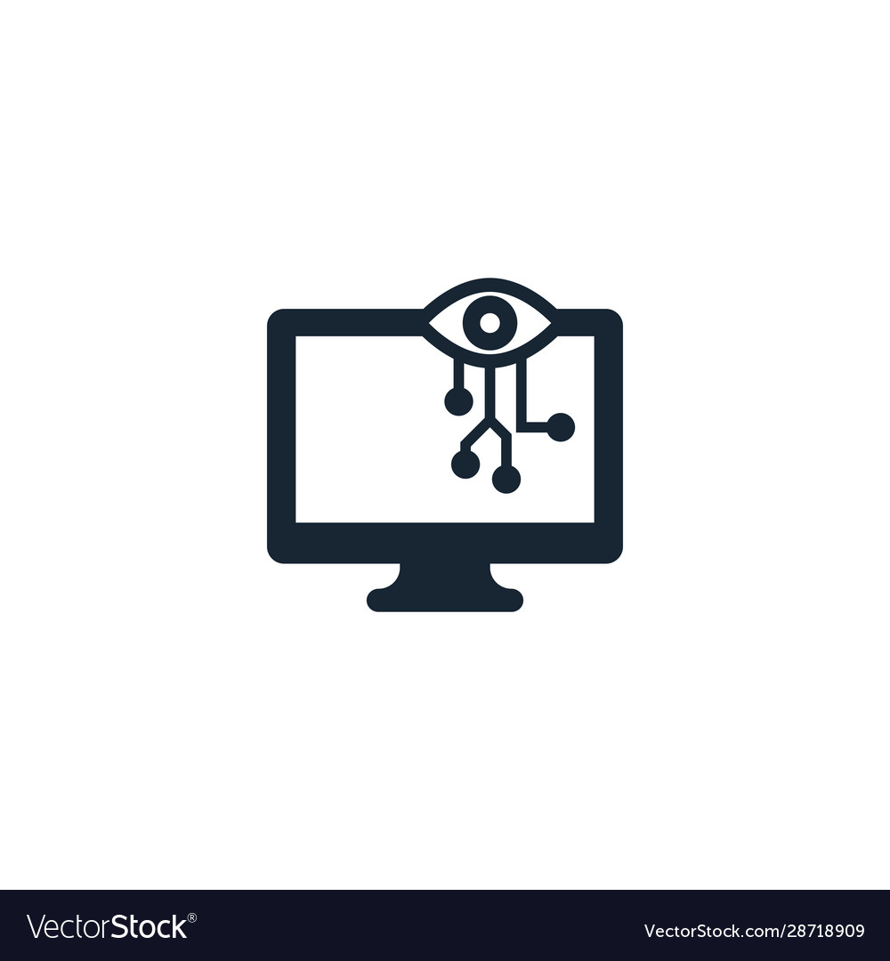 Computer vision creative icon from artificial vector image Computer vision creative icon from artificial