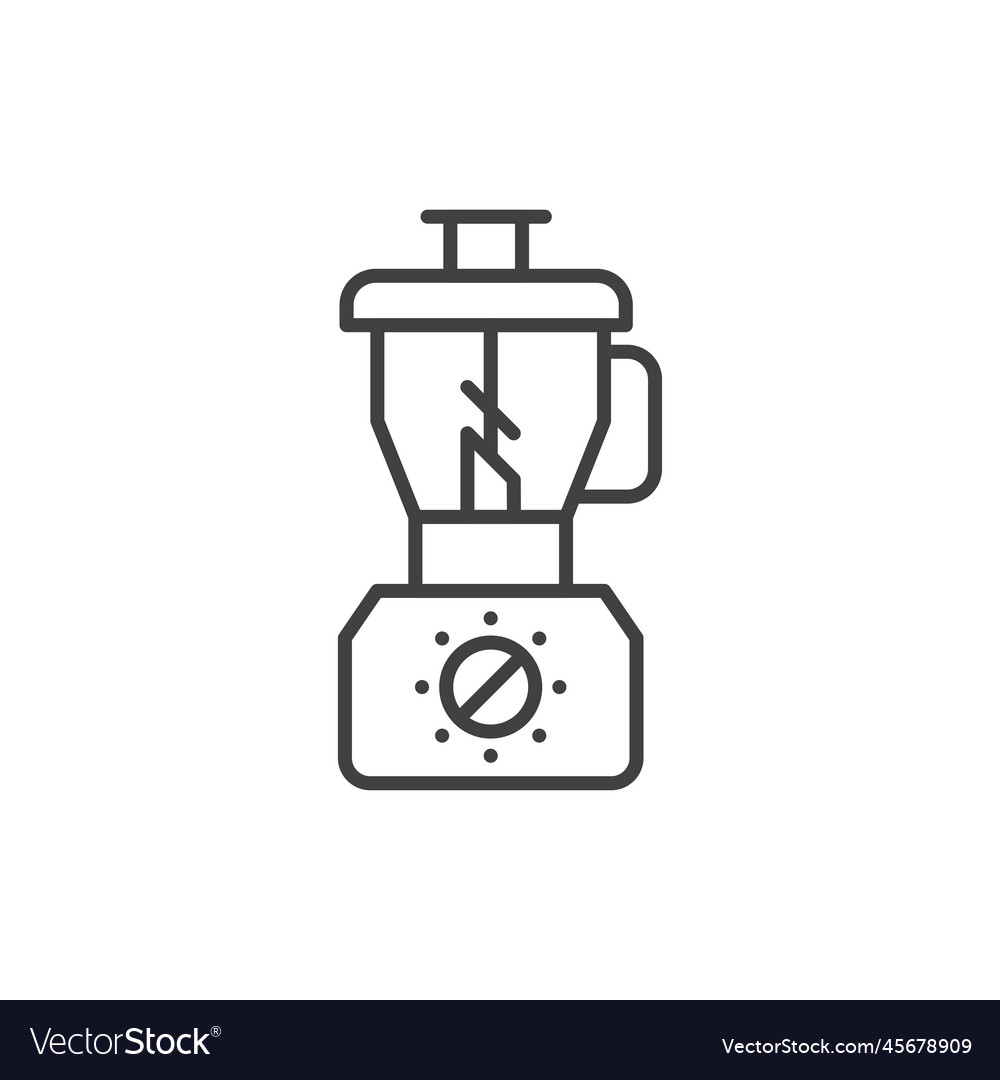 Food processor line icon linear style sign