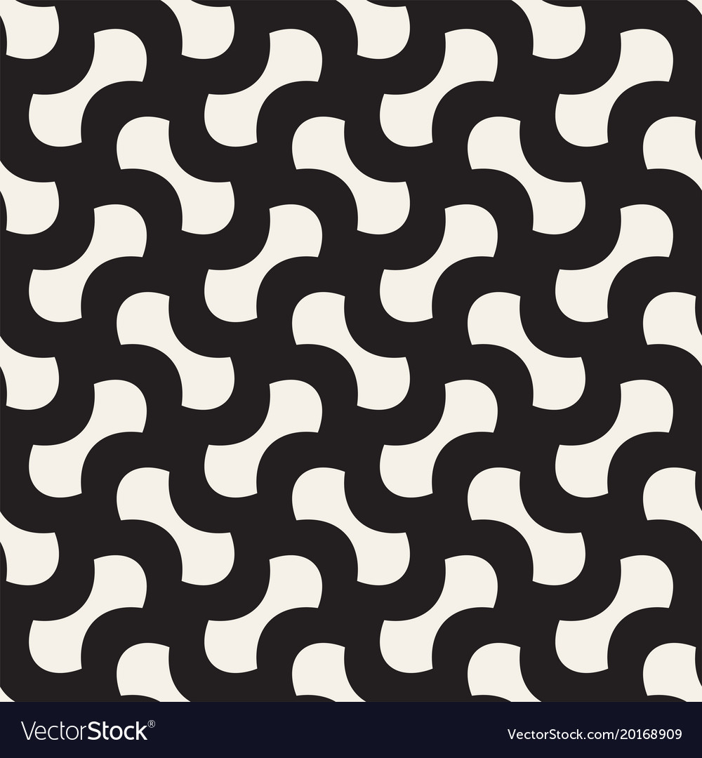 Geometric seamless pattern with curved