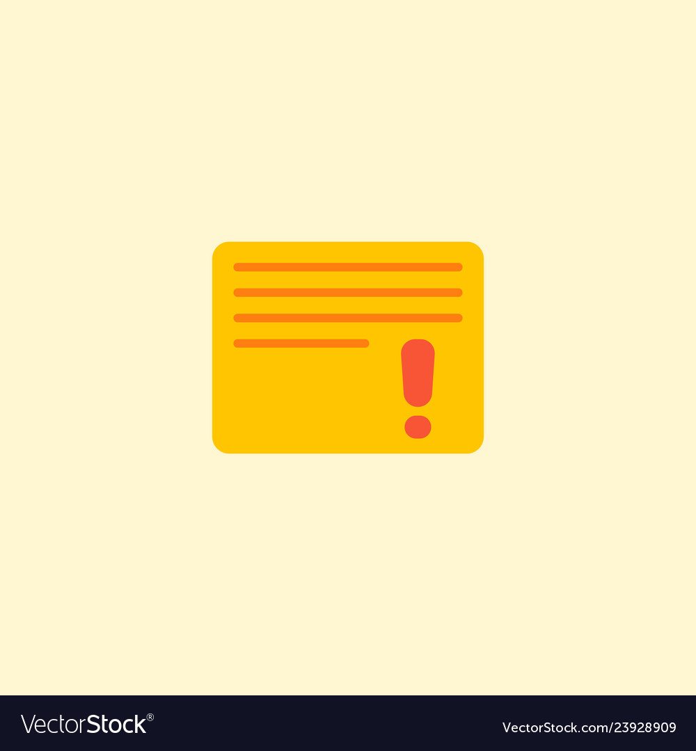 Important task icon flat element vector image Important task icon flat element