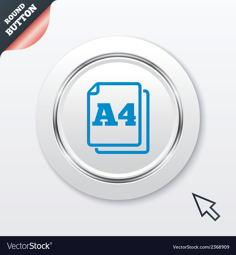Paper size a4 standard icon document symbol