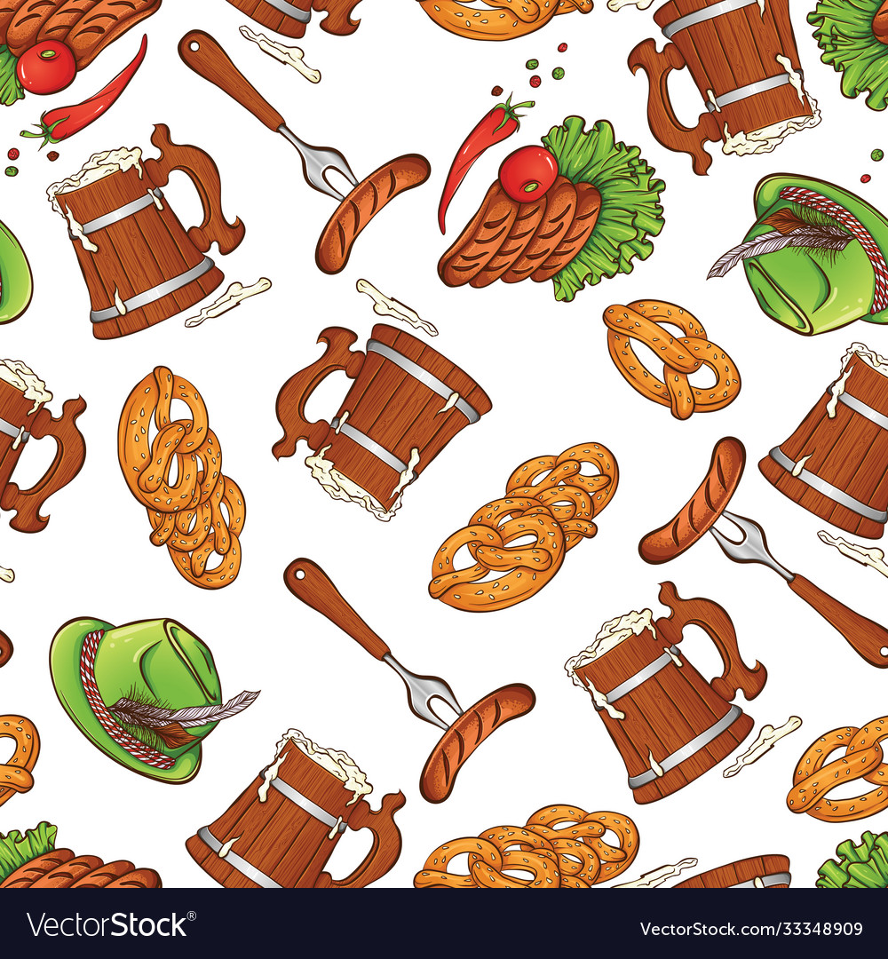 Seamless pattern with beer Vector Image Seamless pattern with beer