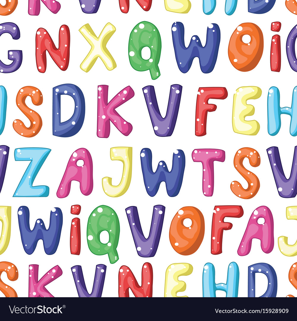 Seamless pattern with letters