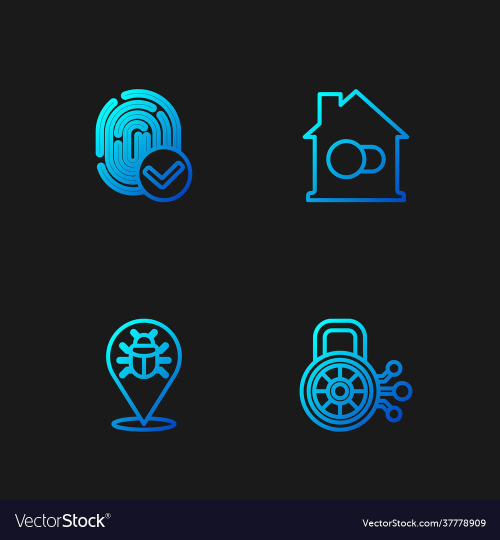 Set line cyber security system bug fingerprint