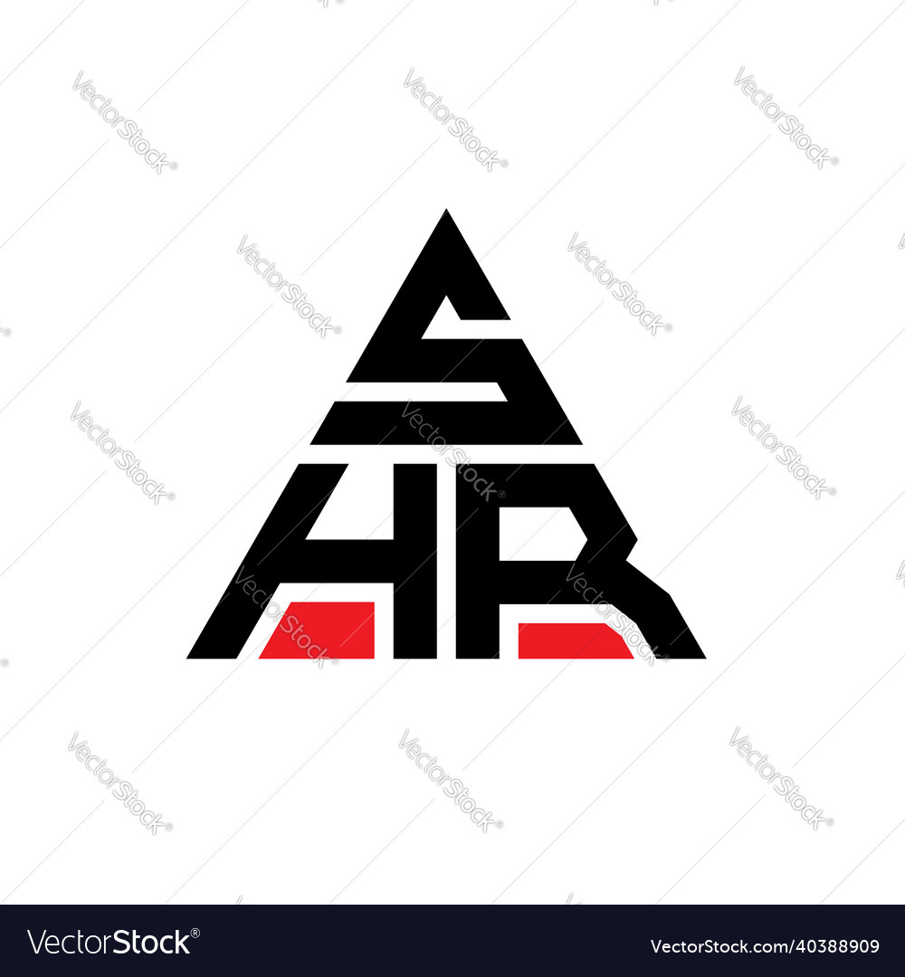 Shr triangle letter logo design