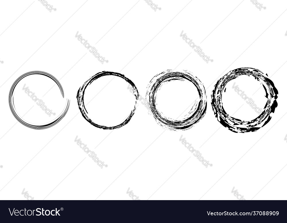 Sketchy scribble grungy circle textured design vector image Sketchy scribble grungy circle textured design