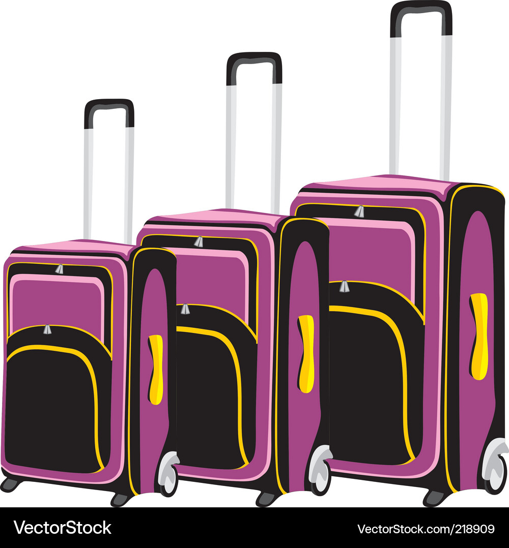 Suitcases Royalty Free Vector Image - VectorStock
