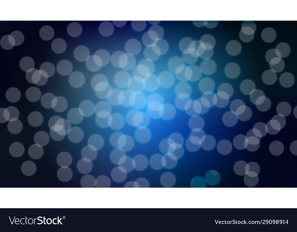 Abstract blue blurred background with bokeh Vector Image