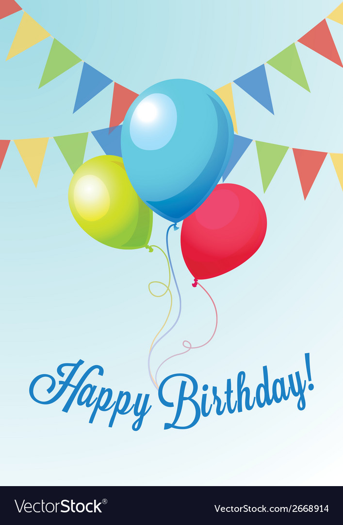 Birthday card Royalty Free Vector Image - VectorStock